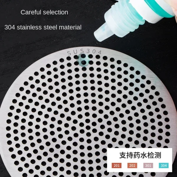 Drain Cover Bathroom Tool 304 Stainless Bathroom Accessories Sink Strainer Drains Cover Floor Drain Pad Hair Filter 4