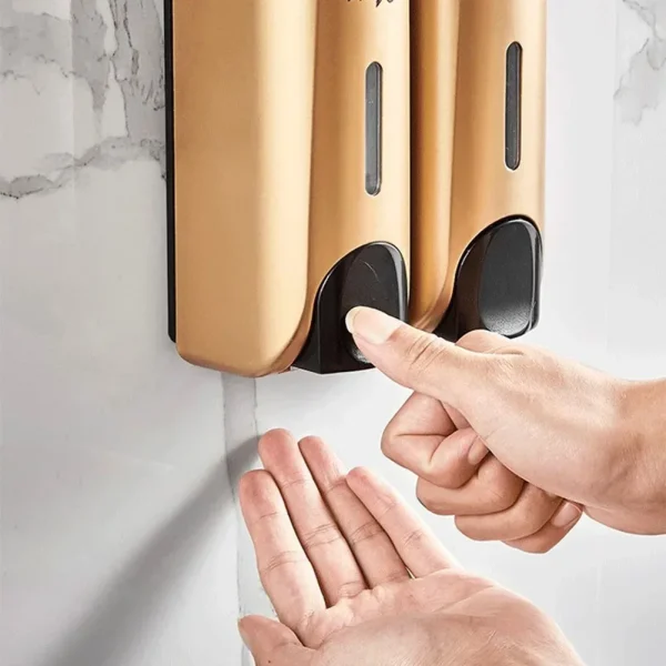 Single Double 380ml Soap Dispenser Wall-mount Shower Bath Shampoo Dispenser Liquid Soap Container Bathroom Accessories NEW 4