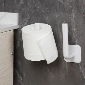 1/2pcs Adhesive Toilet Roll Paper Holder Organizer Wall Mount Storage Stand Kitchen Bathroom No Drill Tissue Towel Dispenser 1