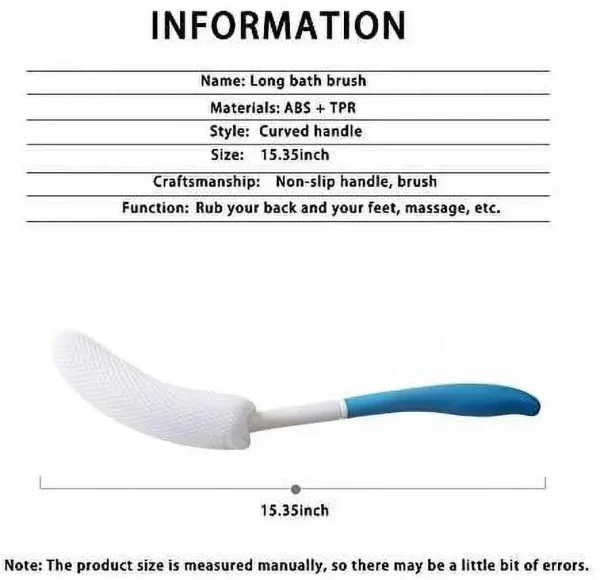Non-Slip Bath Brush Bathroom Accessories For Seniors Anti-Slip Shower Brush Long Handle Body Brush Curved Handle Bath Brush 4