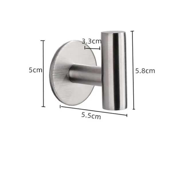 1Pcs Stainless Steel Silver Bathroom Hardware Set Towel Rack Toilet Paper Holder Towel Bar Hook Bathroom Accessories 6