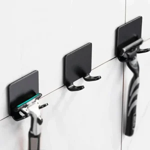 Hot! 2PCS Shaving Razor Holder Alumium Men Shaving Shaver Storage Hook Wall Shelf Razor Rack Bathroom Kitchen Accessories 1