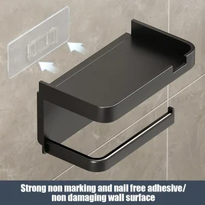 Wall Mounted Toilet Paper Holder Rustproof Thickened Plastic Storage Rack For Bathroom Kitchen Toilet Paper Roll Holder 1