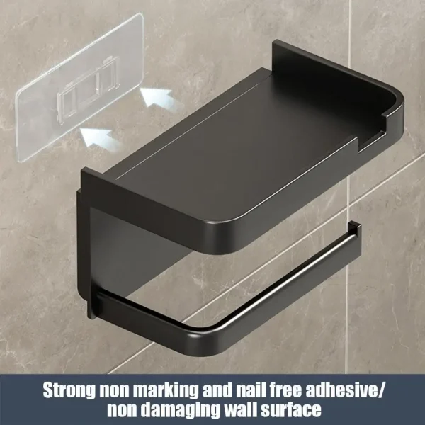 Wall Mounted Toilet Paper Holder Rustproof Thickened Plastic Storage Rack For Bathroom Kitchen Toilet Paper Roll Holder 1