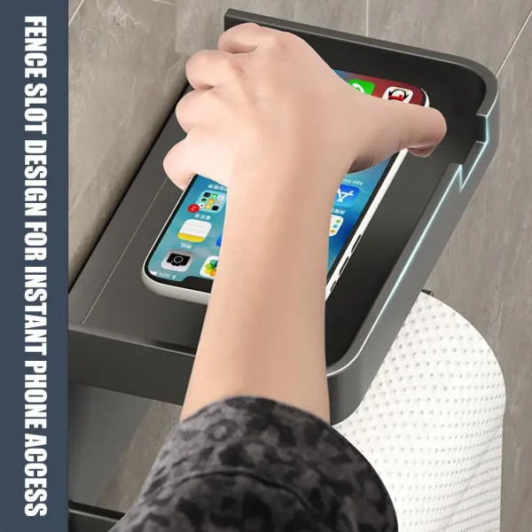 Wall Mounted Toilet Paper Holder Rustproof Thickened Plastic Storage Rack For Bathroom Kitchen Toilet Paper Roll Holder 4