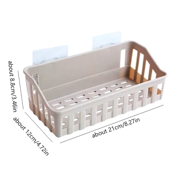 Bathroom Shelf Organizer No Drill Organizer Shower Storage Rack Wall Mount Plastics Toilet Shampoo Holder Bathroom Accessories 6