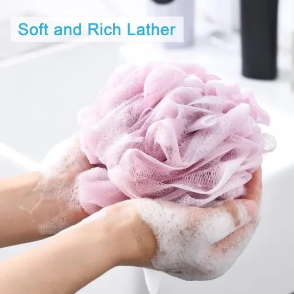1 pc Large Bath Ball Rich Bubble Bath Towel Scrubber Body Cleaning Mesh Shower Wash Sponge Bathroom Accessories 2
