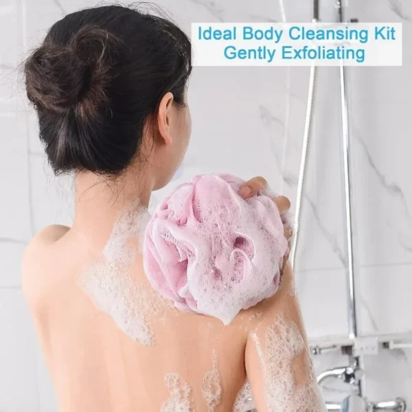 1 pc Large Bath Ball Rich Bubble Bath Towel Scrubber Body Cleaning Mesh Shower Wash Sponge Bathroom Accessories 3