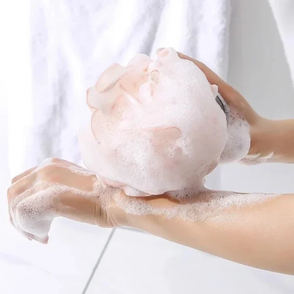 1 pc Large Bath Ball Rich Bubble Bath Towel Scrubber Body Cleaning Mesh Shower Wash Sponge Bathroom Accessories 5