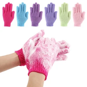 Five Finger Exfoliating Glove Shower Exfoliating Mitt Glove Bathing Shower Body Scrub Gloves Bathroom Accessories Scrubing Towel 1