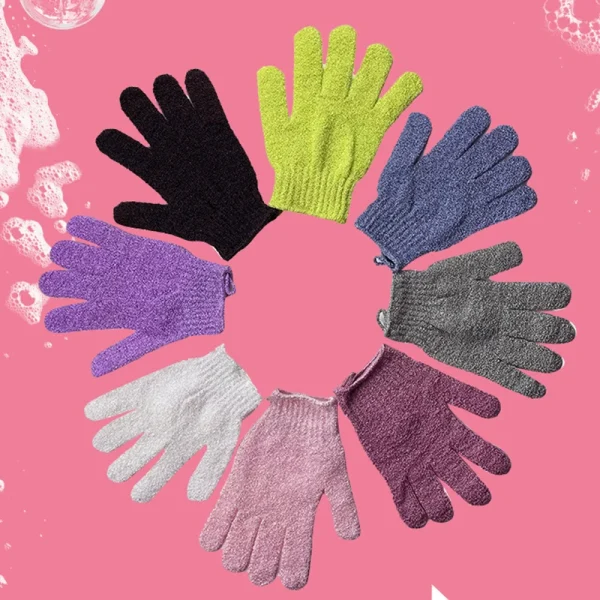 Five Finger Exfoliating Glove Shower Exfoliating Mitt Glove Bathing Shower Body Scrub Gloves Bathroom Accessories Scrubing Towel 2