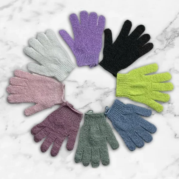Five Finger Exfoliating Glove Shower Exfoliating Mitt Glove Bathing Shower Body Scrub Gloves Bathroom Accessories Scrubing Towel 3