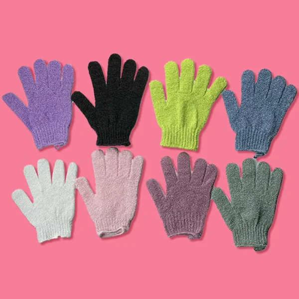 Five Finger Exfoliating Glove Shower Exfoliating Mitt Glove Bathing Shower Body Scrub Gloves Bathroom Accessories Scrubing Towel 4