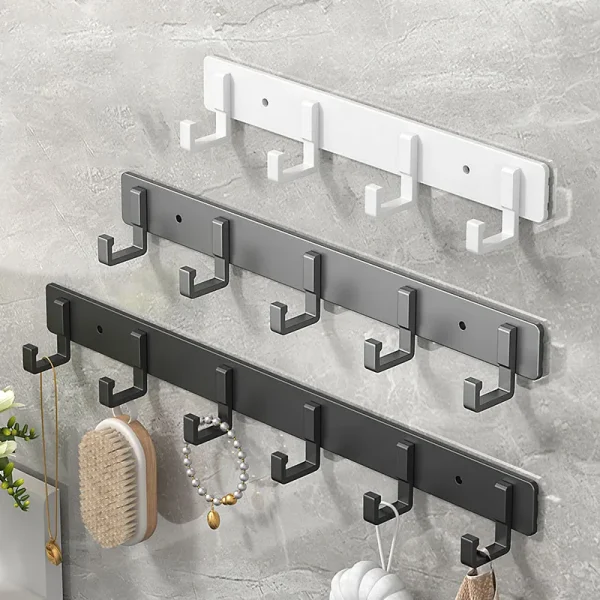 Hook strong adhesive wall mounted towel bathroom wall without punchkitchen bathroom clothes hanger load-bearing adhesive hook 1