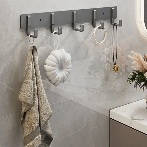 Hook strong adhesive wall mounted towel bathroom wall without punchkitchen bathroom clothes hanger load-bearing adhesive hook 4