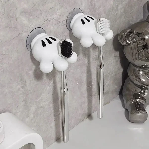 Toothbrush holder Mickey Palm cute bathroom towel suction cup multi-function hook traceless hook data cable winder 2