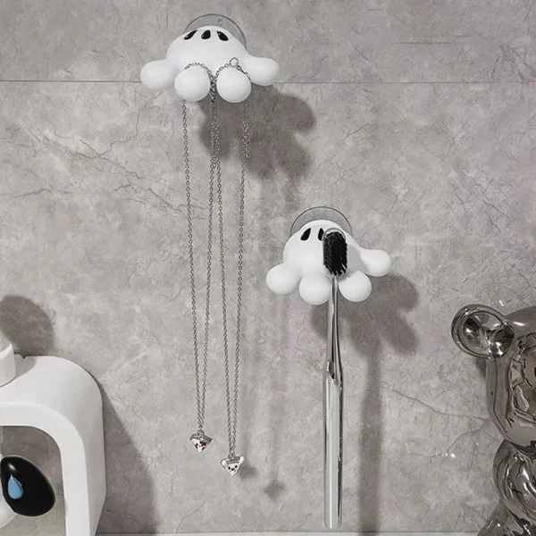Toothbrush holder Mickey Palm cute bathroom towel suction cup multi-function hook traceless hook data cable winder 3