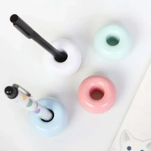 Mini Donut Ceramic Toothbrush Holder Bathroom Storage Accessories Toothbrush Base Frame Storage Rack Tooth Brush Stand Shelf 5