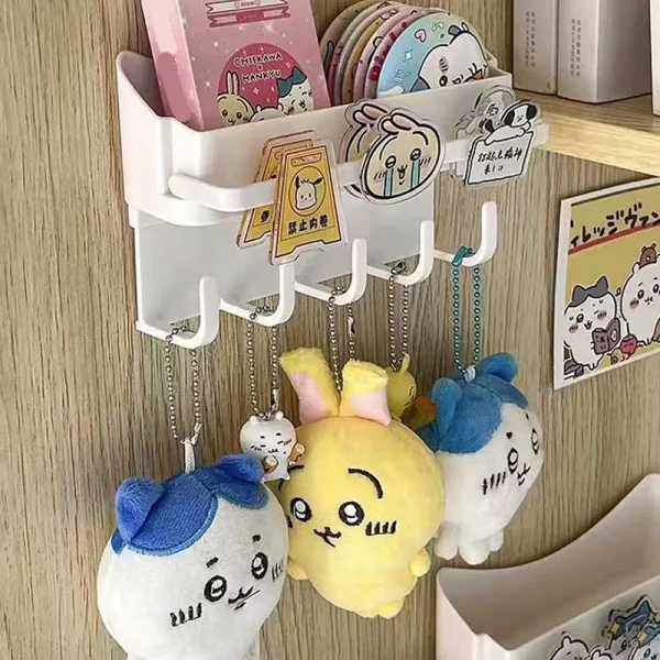 Creative Storage Rack Simple Wall Mounted Hair Accessories Keychain Hook Storage Multifunctional Bathroom Wall Storage Rack 3