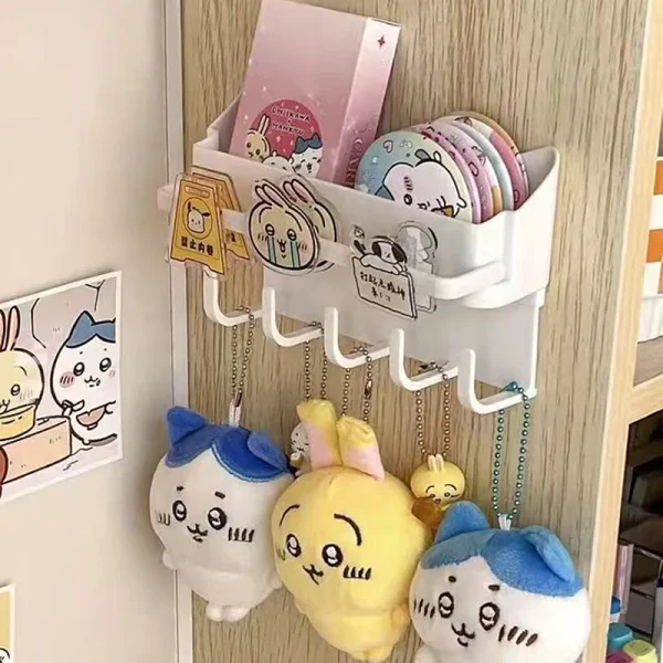 Creative Storage Rack Simple Wall Mounted Hair Accessories Keychain Hook Storage Multifunctional Bathroom Wall Storage Rack 5