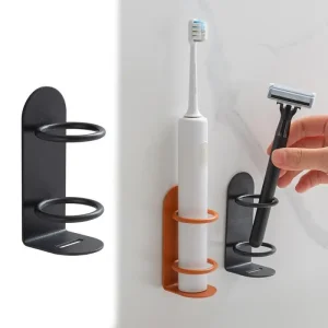 Wall-Mounted Electric Toothbrush Holder Holder Punch-Free Razor Holder Storage Shelf Toothbrush Organizer Bathroom Accessories 1