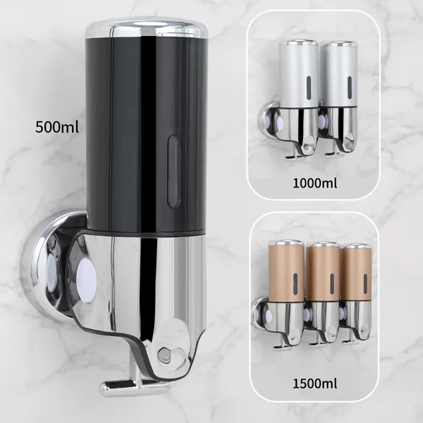 Bathroom wall mounted manual liquid soap dispenser soap dispenser shampoo dispenser hotel bathroom/toilet accessories 2
