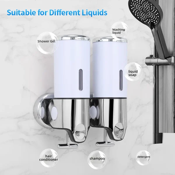 Bathroom wall mounted manual liquid soap dispenser soap dispenser shampoo dispenser hotel bathroom/toilet accessories 3
