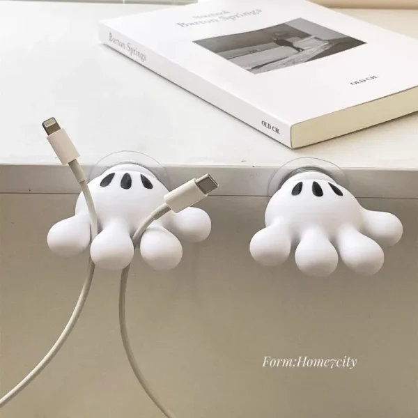 Toothbrush holder Mickey Palm cute bathroom towel suction cup multi-function hook traceless hook data cable winder 1
