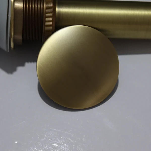 Bathroom Accessories Brass Top of Bathroom Sink Drain Antique Pop Up Drain Parts 4