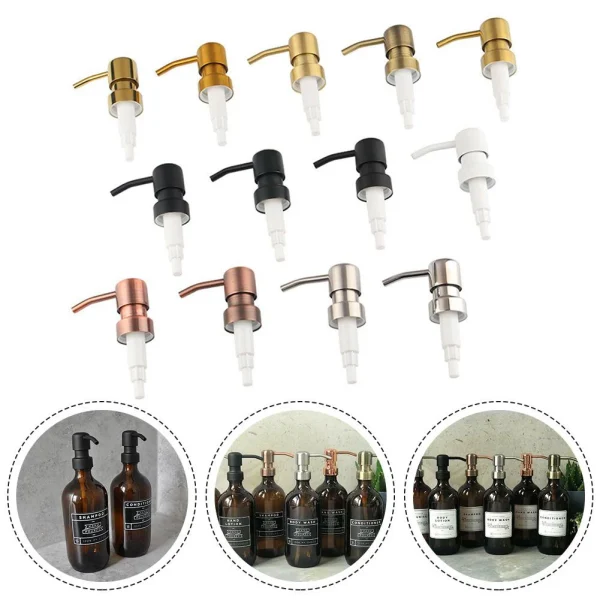 Soap Dispenser Liquid Soap Dispenser Pump Lotion Pump Head Stainless-Steel Soap Pump Soap Dispenser Bathrooms Accessory 1