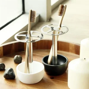 Bathroom Accessories Sets Multi-Function Toothbrush Holder Base Stainless Steel Tooth Brush Storage Rack Makeup Brush Organizer 1