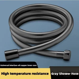 New 1.5m grey PVC flexible long shower hose extension pipe water pipe pull pipe bathroom accessories 1