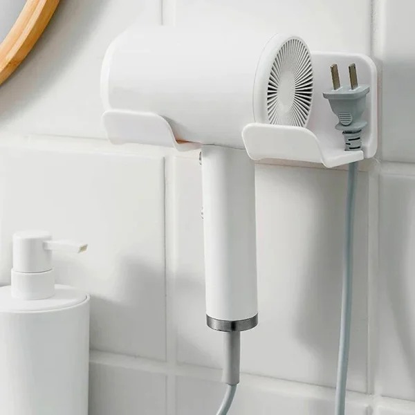 Hair Dryer Holder Wall Dryer Cradle Straightener Stand Hairdryer Organizer Box Toilet Blower Holder Shelf Bathroom Accessories 5