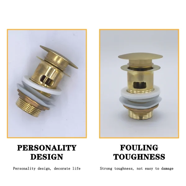 Bathroom Basin Sink Pop Up Drain Waste Stopper Bathroom Faucet Accessories 3