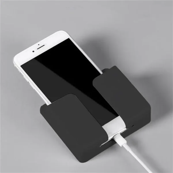 1-3PCS Phone Shelf Self-Adhesive Cell Phone Remote Control Storage Shelf Wall Bedside Adhesive Shelf Bathroom Accessories 2