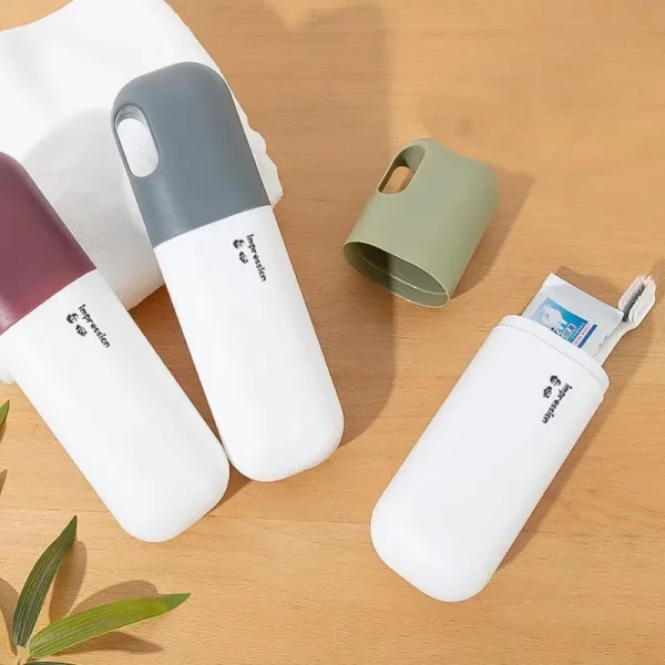 Outdoor Travel Toothbrush Cup Toothpaste Storage Box, Portable Washbasin Toothbrush Set, Minimalist Bathroom Accessories 1