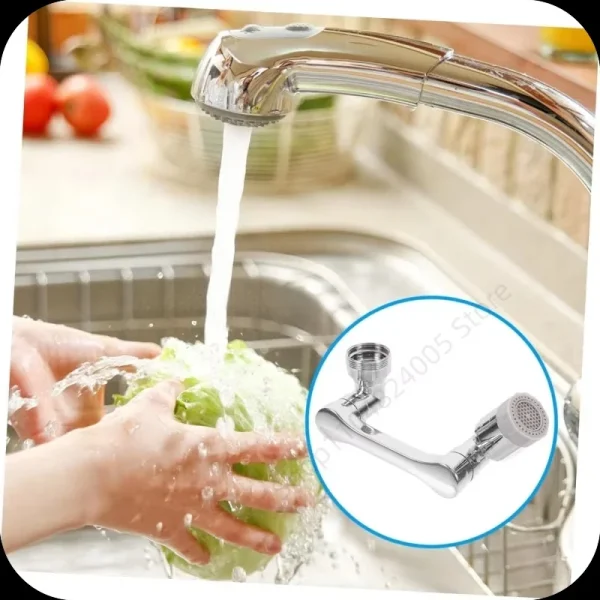1080° Universal Rotation Extender Faucet Aerator Bathroom 2 Spray Modes Tap Splash Filter Robotic Arm Bubbler Kitchen Accessorie 2