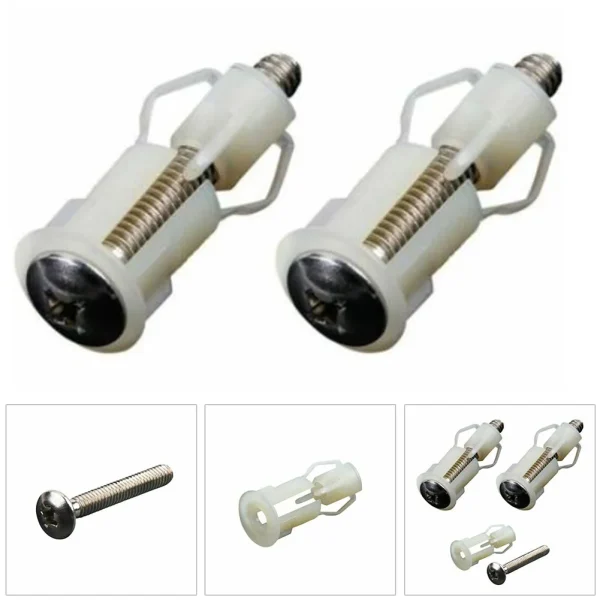 Top Fix Toilet Seat Screws Nut Cover Lid Pan Fixing WC Blind Hole Fitting Kits Universal Replacement Bathroom Accessories 2