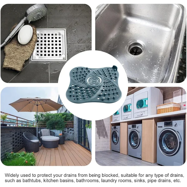 Anti-blocking Hair Catcher and Stopper Plug Trap Shower Floor Drain Covers Sink Strainer Filter Bathroom Kitchen Accessories 1Pc 5