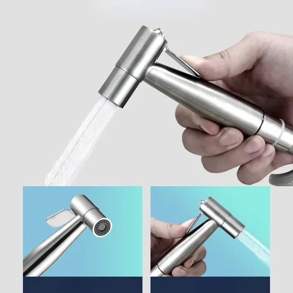 Stainless Steel Bidet Toilet Sprayer Portable Handheld Bidet Faucet Spray Home Bathroom Shower Head Self Cleaning Accessories 4