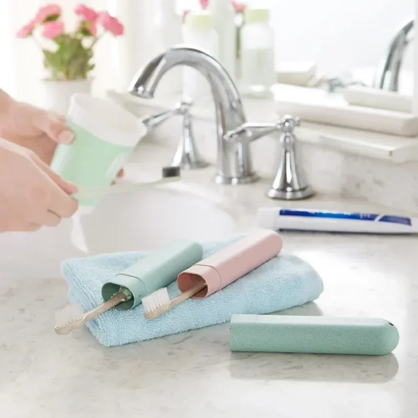 1pc Portable Travel Camping Toothbrush Tube Box Cover Water Filter Anti-dirty Bathroom Accessories Fashion Packaging Storage Box 4