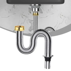 40/60cm Kitchen Sink Drain Hose Retractable Deodorizing Filter Flexible Pipe Hose Bathroom Sink Anti Clogging Accessories 1