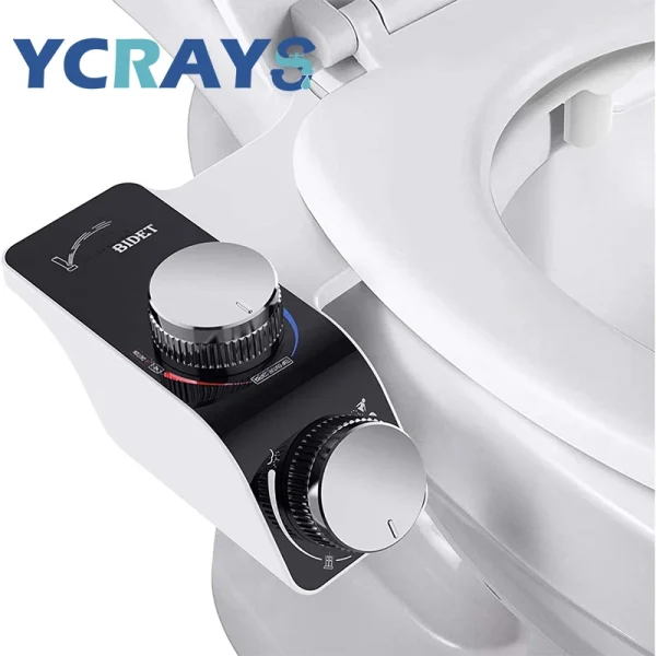 Bidet Toilet Seat Attachment Non-Electric Self-Cleaning Dual Nozzles Wash Hot Cold Mixer Water Lady Bathroom Accessories Sprayer 1