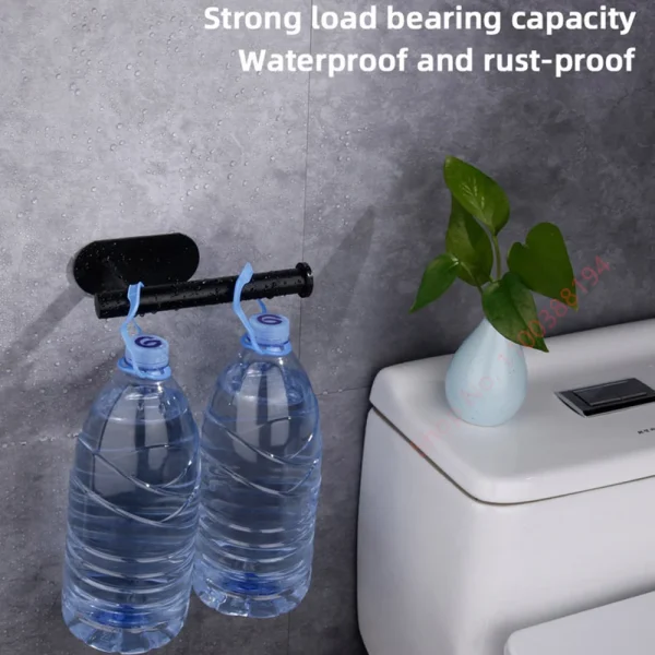 Adhesive Toilet Roll Paper Holder Organizer Wall Mount Storage Stand Kitchen Bathroom No Drill Tissue Towel Dispenser Stainless 3