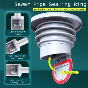 Silicone Drains Sewer Pipe Sealing Ring Anti Odor Sewer Seal Stopper Shower Floor Drainer Bathroom Accessories Water Pipe Plugs 1