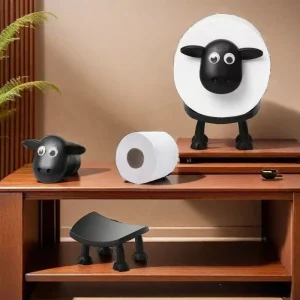 Cute Sheep Toilet Paper Holder Bathroom Tissue Storage Box Bathroom Accessories Kitchen Roll Stand Rack Bathroom Decor supplies 1