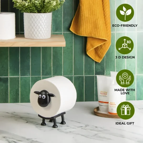 Cute Sheep Toilet Paper Holder Bathroom Tissue Storage Box Bathroom Accessories Kitchen Roll Stand Rack Bathroom Decor supplies 3