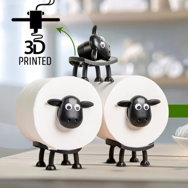 Cute Sheep Toilet Paper Holder Bathroom Tissue Storage Box Bathroom Accessories Kitchen Roll Stand Rack Bathroom Decor supplies 5