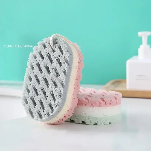 Sponge Bath Ball Shower Rub Body Exfoliation Massage Brush Scrubber Tool Sponge Bathroom Accessories Supplies 5