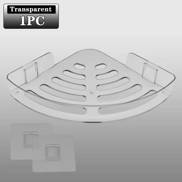 2PCS Bathroom Shelves Kitchen Storage Organizer Plastic Shampoo Rack Shower Shelf Bathroom Accessories No Drill Shelf 6